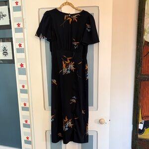 Sugarlips Blue Floral Midi Dress